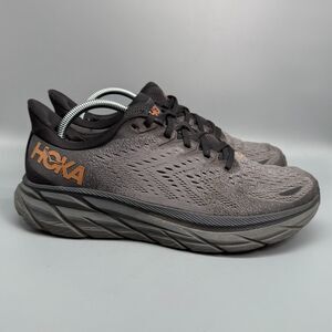 Hoka One One Clifton 8 Women's 10.5 Gray Athletic Running Sneakers Low Top
